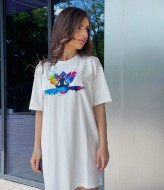 Сукня-футболка з яскравим накатом TS-0447A350