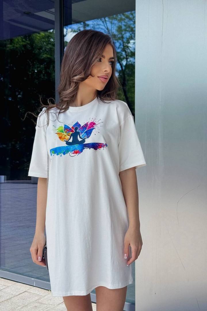 Сукня-футболка з яскравим накатом TS-0447A350