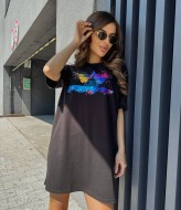 Сукня-футболка з яскравим накатом TS-0447A350