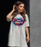 Сукня-футболка з яскравим накатом TS-0447A350