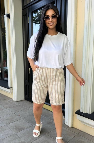 Прогулочный костюм шорты и футболка QUA-4157A490