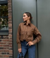 Укороченная рубашка женская AXY-045A380 Укороченная рубашка женская AXY-045A380