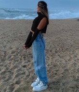 Короткий топ с рукавами LK-320A320