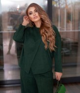 Замшевый костюм брючный NJ-AZ-8256A900