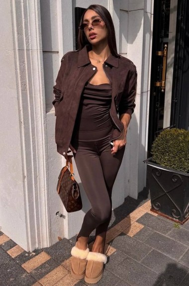 Леггинсы на флисе женские ANM-394A350