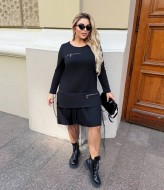 Черное платье трапеция  VL-1120A800