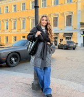 Стеганое пальто на запах  DOL-331A750