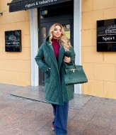 Стеганое пальто на запах  DOL-331A750