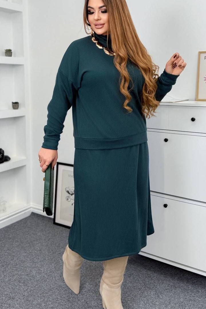 Теплий костюм кофта і спідниця AD-063A480