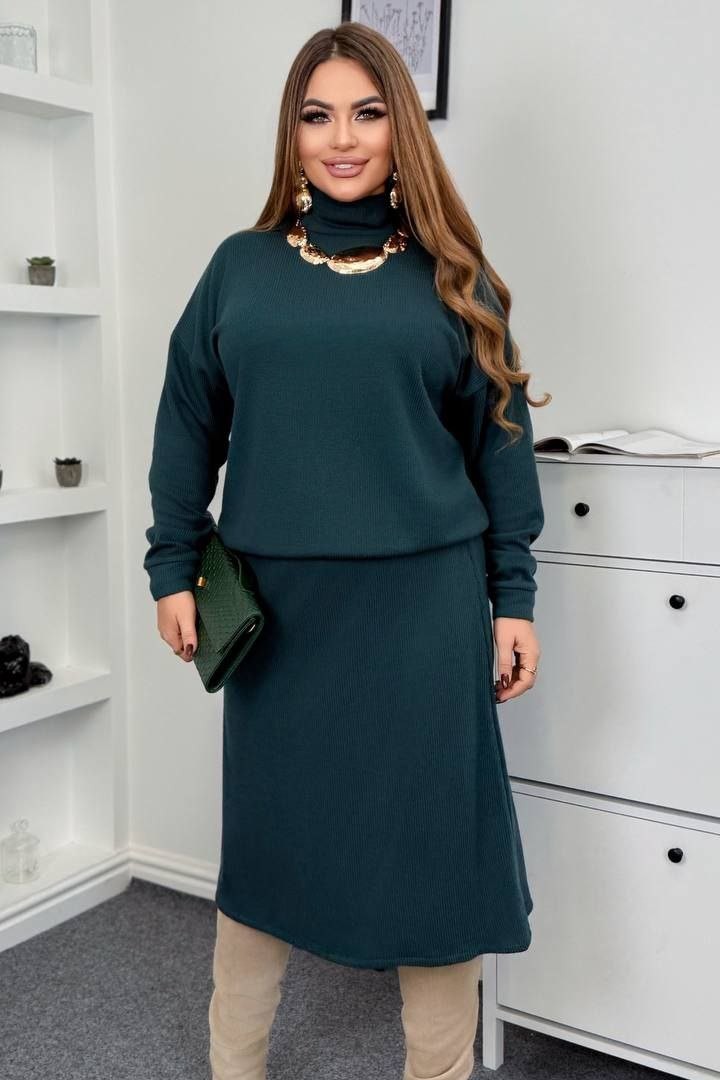 Теплий костюм кофта і спідниця AD-063A480