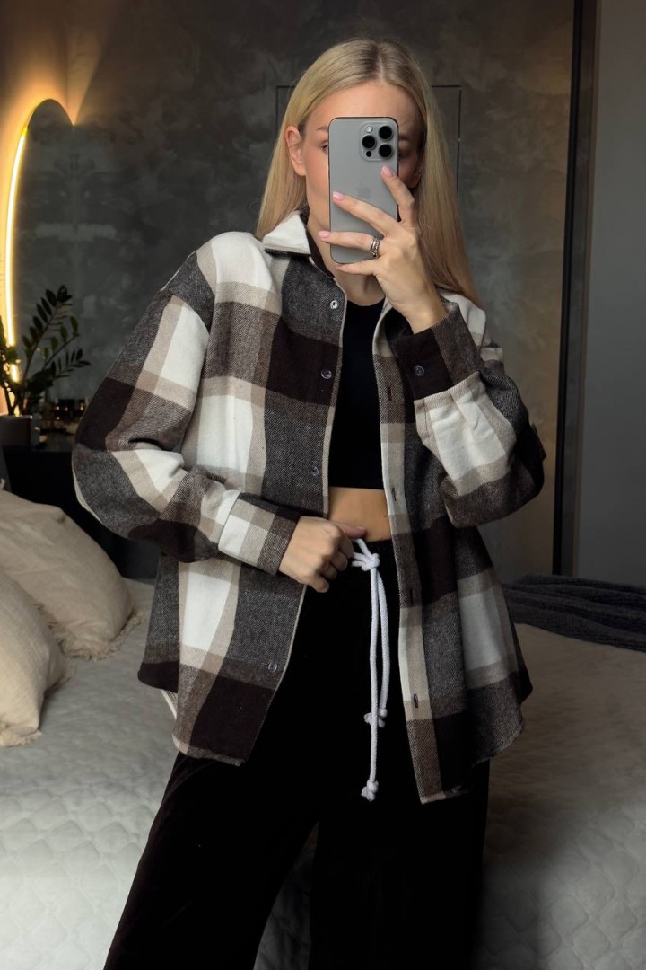 Теплая клетчатая рубашка CULT-2088A520 Теплая клетчатая рубашка CULT-2088A520