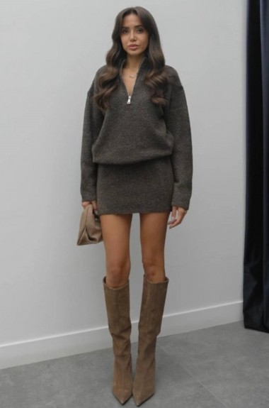 Костюм свитер и юбка NUL-8039A680