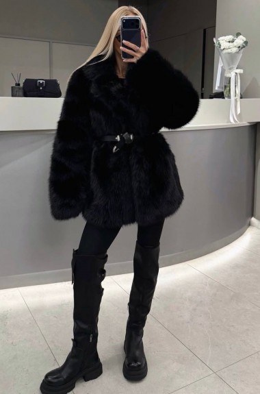 Шубка с поясом ANN-615A2000