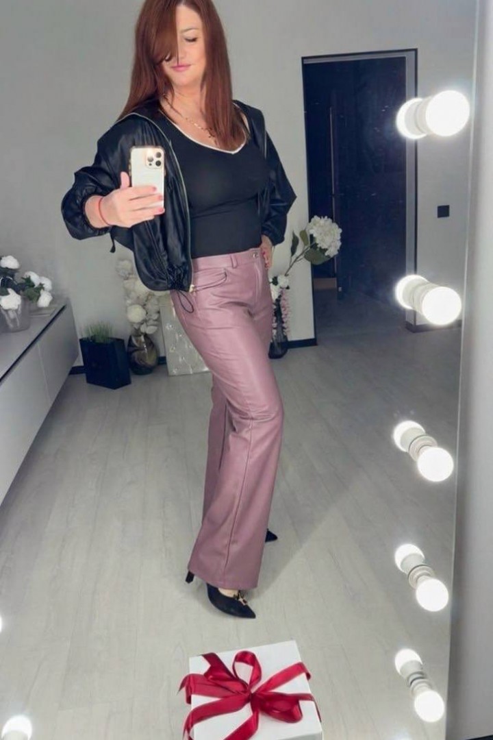 Кожаные женские брюки ME-534A620