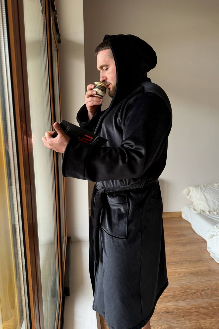 Чоловічий велюровий халат MOK-9197A900