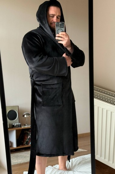 Мужской велюровый халат MOK-9197A900 Мужской велюровый халат MOK-9197A900