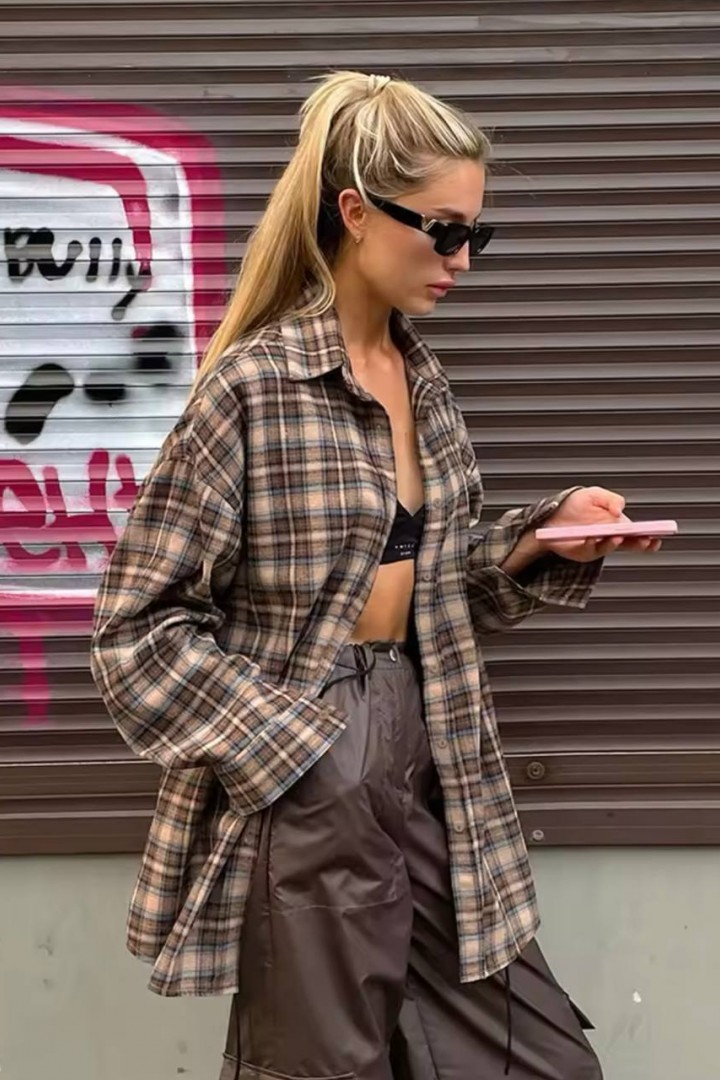 Вільна сорочка в клітину STC-243A499