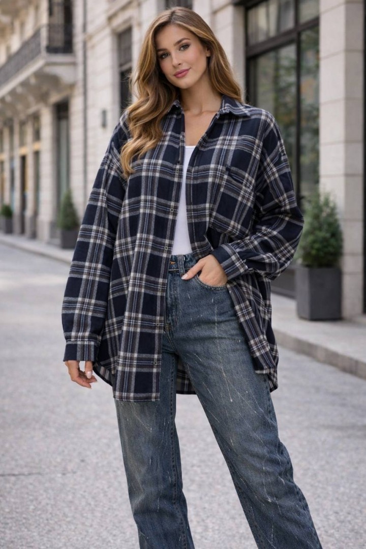 Вільна сорочка в клітину STC-243A499