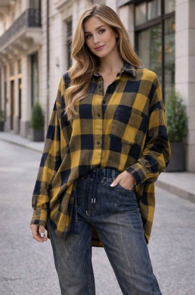 Вільна сорочка в клітину STC-243A499
