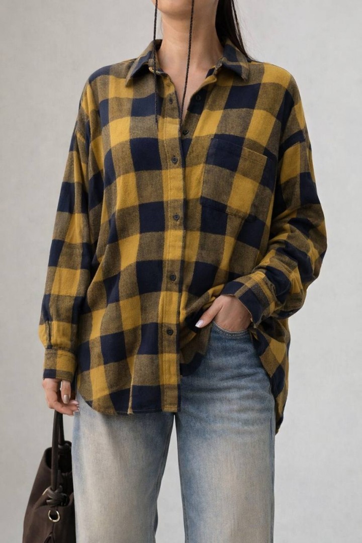 Вільна сорочка в клітину STC-243A499