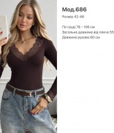 Жіночий лонгслів з мереживом SP-686A360