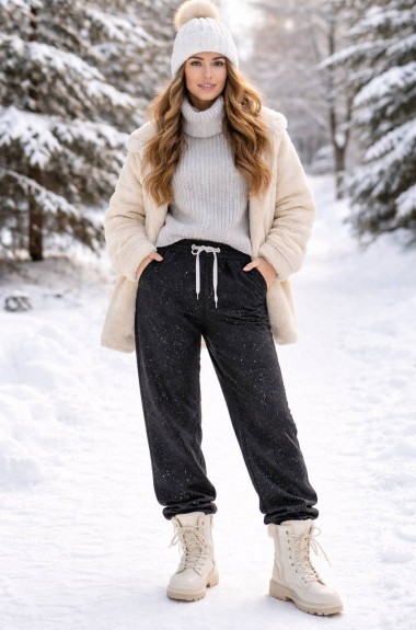 Джогери на хутрі з блискітками STC-299A499