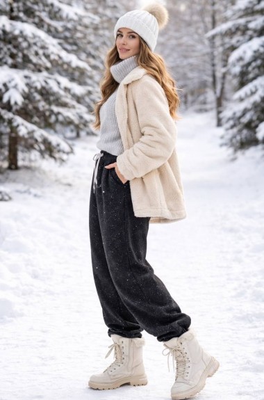 Джогери на хутрі з блискітками STC-299A499