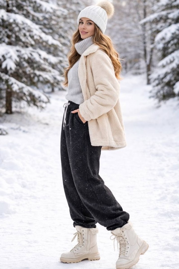 Джогери на хутрі з блискітками STC-299A499