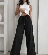 Брюки палаццо со стразами STC-301A349