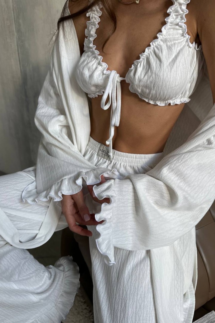 Пижама 3-ка халат, топ и штаны NK-653A850