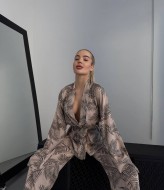 Женский льняной брючный костюм ANB-490A700