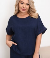 Льняной брючный костюм женский  NA-287A790