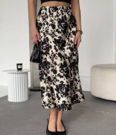 Принтованная шелковая юбка UNO-036.1A400