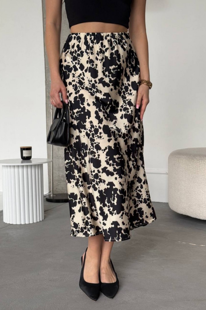 Принтованная шелковая юбка UNO-036.1A400