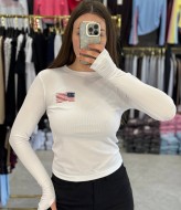 Стильный лонгслив  MIK-4271A230