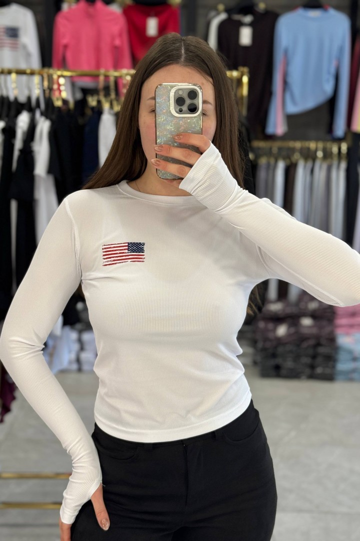 Стильный лонгслив  MIK-4271A230