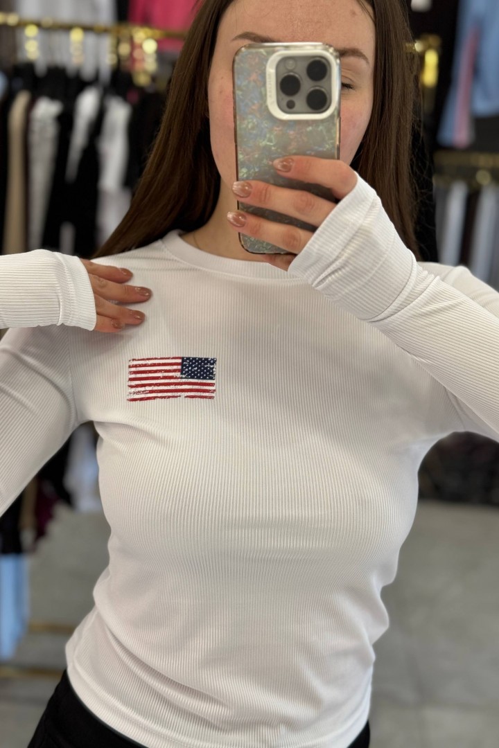 Стильный лонгслив  MIK-4271A230