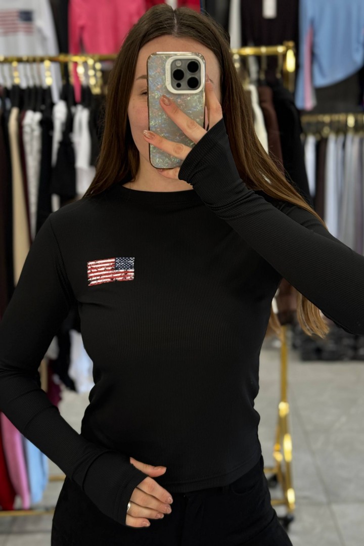 Стильный лонгслив  MIK-4271A230