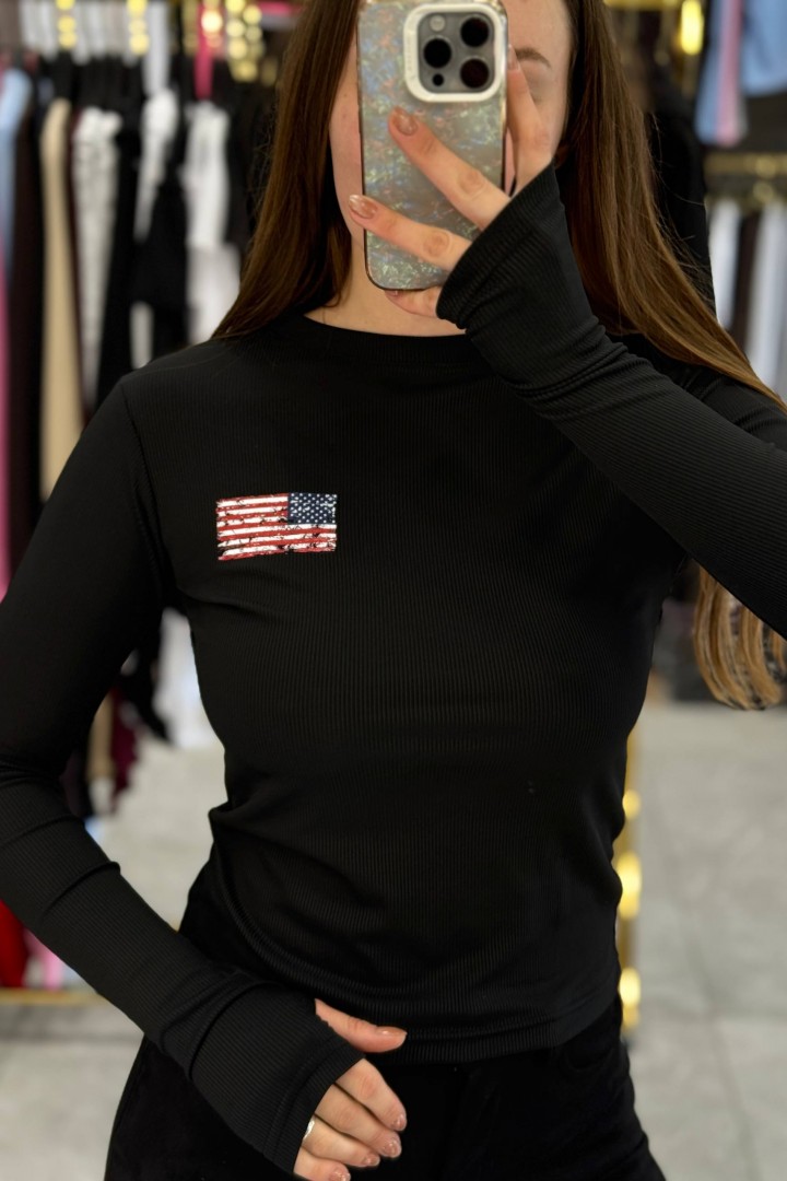 Стильный лонгслив  MIK-4271A230