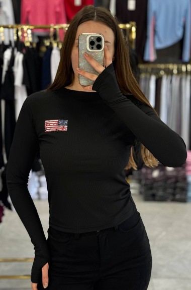 Стильный лонгслив  MIK-4271A230