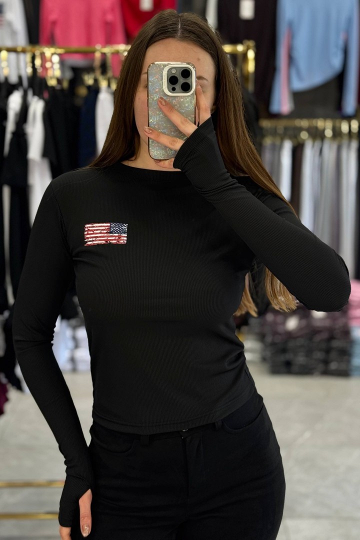 Стильный лонгслив  MIK-4271A230