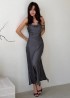 Шелковое платье на бретельках MUS-069A450