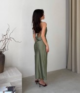 Шелковое платье на бретельках MUS-069A450