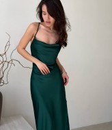 Шелковое платье на бретельках MUS-069A450