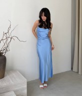 Шелковое платье на бретельках MUS-069A450