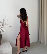 Шелковое платье на бретельках MUS-069A450