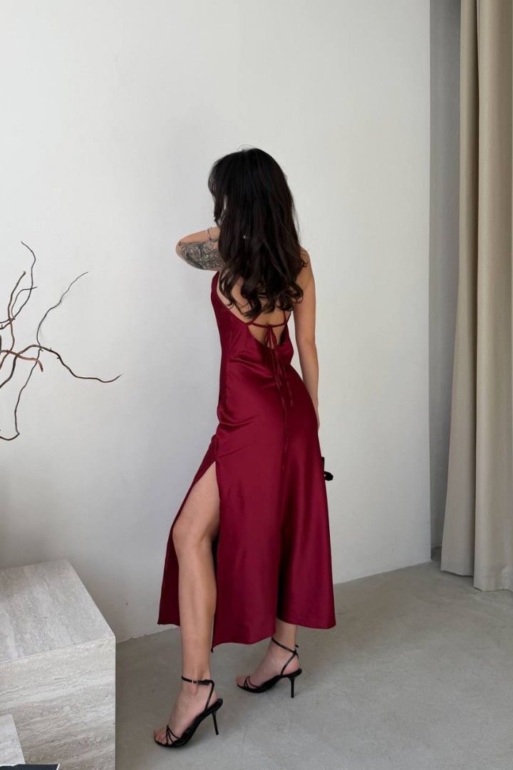 Шелковое платье на бретельках MUS-069A450