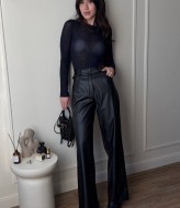 Кожаные брюки женские  MUS-147A480