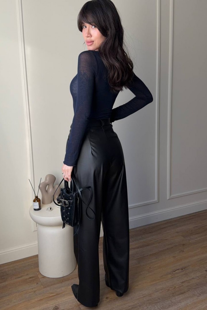 Кожаные брюки женские  MUS-147A480