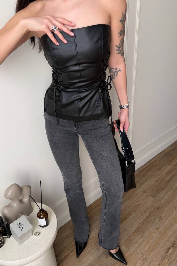 Кожаный корсет с подкладкой MUS-153A400